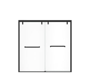 MAAX 135320-900-340-000 Uptown 56-59 x 58 in. 8 mm Bypass Tub Door for Alcove Installation with Clear glass in Matte Black