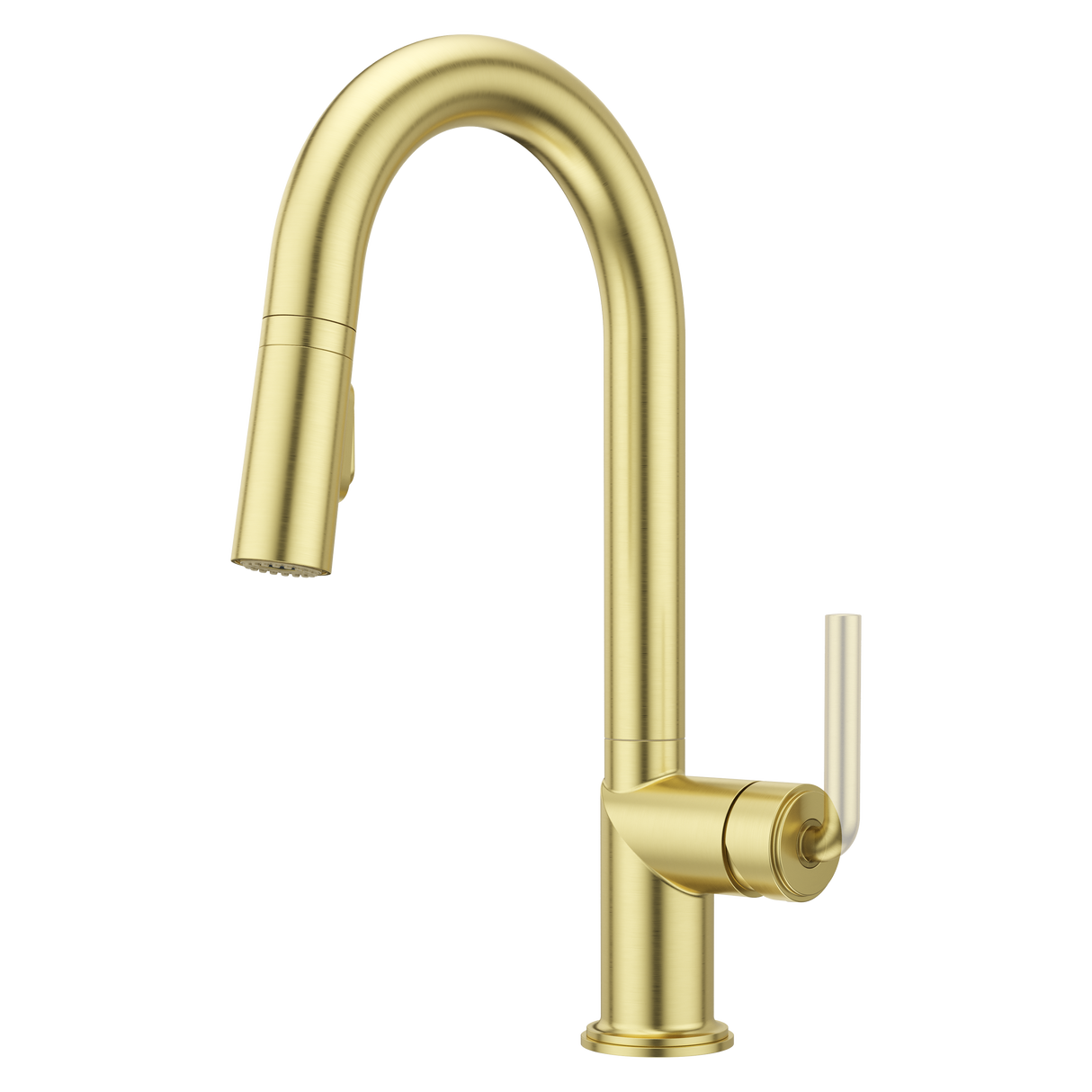Tenet 1-Handle Pull-Down Bar/Prep Faucet in Brushed Gold