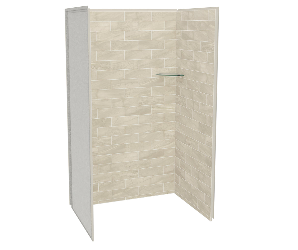 MAAX 107459-312-507 Utile 4832 Composite Direct-to-Stud Three-Piece Alcove Shower Wall Kit in Organik Loam