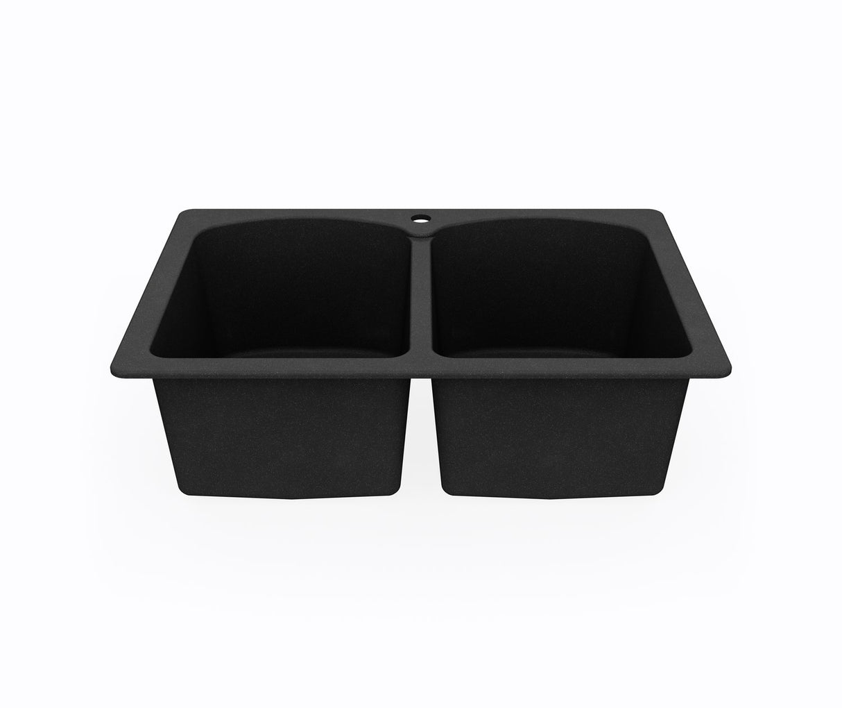 Swanstone KSLB-3322 22 x 33 Swanstone Dual Mount Double Bowl Sink in Black Galaxy KS02233LB.015