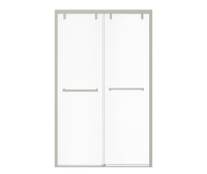 MAAX 135321-900-305-000 Uptown 44-47 x 76 in. 8 mm Bypass Shower Door for Alcove Installation with Clear glass in Brushed Nickel