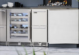 Perlick 15-Inch Signature Series Outdoor Built-In Counter Depth Drawer Refrigerator with 2.8 cu. ft. Capacity in Stainless Steel (HP15RM-4-6)