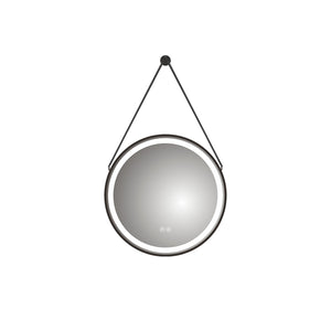 DAX Aura Strap LED Light Round Mirror, 28" DAX-120-AURA0228