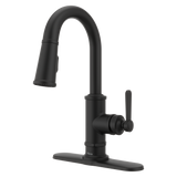 Port Haven Pull-Down Bar/Prep Faucet in Spot Defense Matte Black