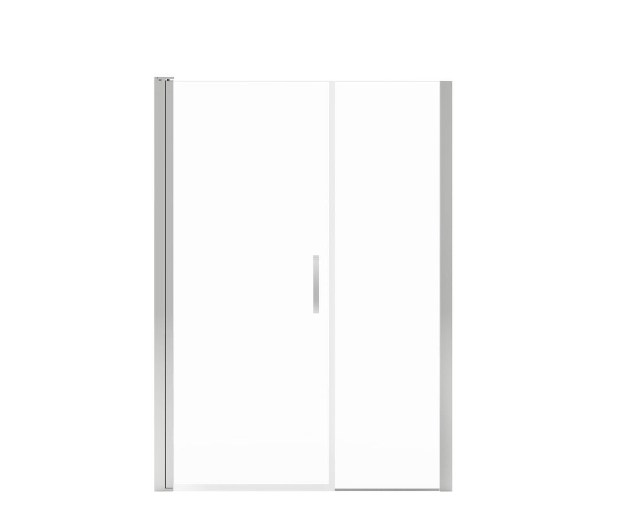 MAAX 138272-900-084-101 Manhattan 47-49 x 68 in. 6 mm Pivot Shower Door for Alcove Installation with Clear glass & Square Handle in Chrome
