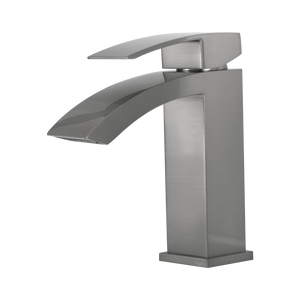 DAX Brass Single Handle Waterfall Bathroom Faucet, Brushed Nickel DAX-6690A-BN