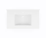 Swanstone CV1B2237 Contour 22 x 37 Single Bowl Vanity Top in White CV02237.010