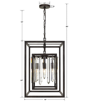 Hollis 4 Light Forged Bronze Mini Chandelier 8404-FB