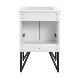 Annecy 24 Single, Glossy White, Two Doors, Bathroom Vanity