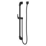 Transitional Square 30 in. Slide Bar with 60 in. Hose in Matte Black