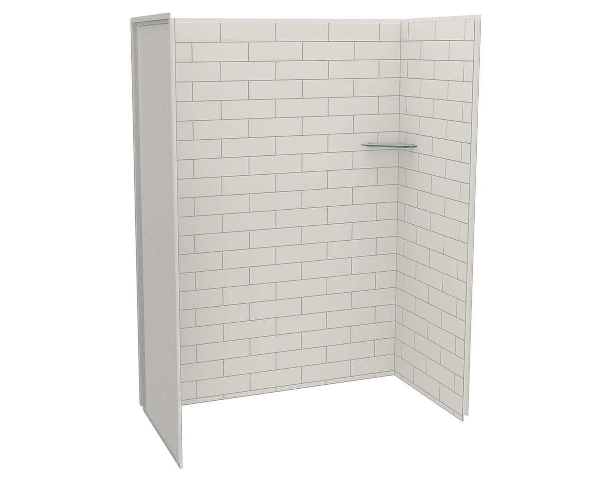 MAAX 107456-301-500 Utile 6032 Composite Direct-to-Stud Three-Piece Alcove Shower Wall Kit in Metro Soft Grey