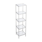 Pierre 16"x65"x14" Freestanding Linen Cabinet in Chrome