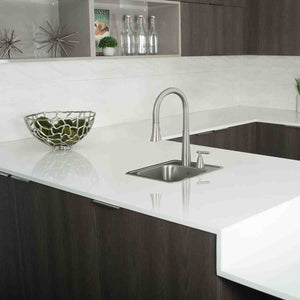 DAX Stainless Steel Single Bowl Top Mount Kitchen Sink, Brushed Stainless Steel DAX-OM-1515