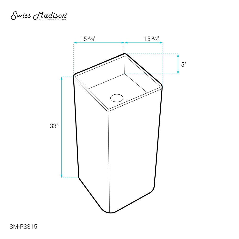 Claire One-Piece Pedestal Sink