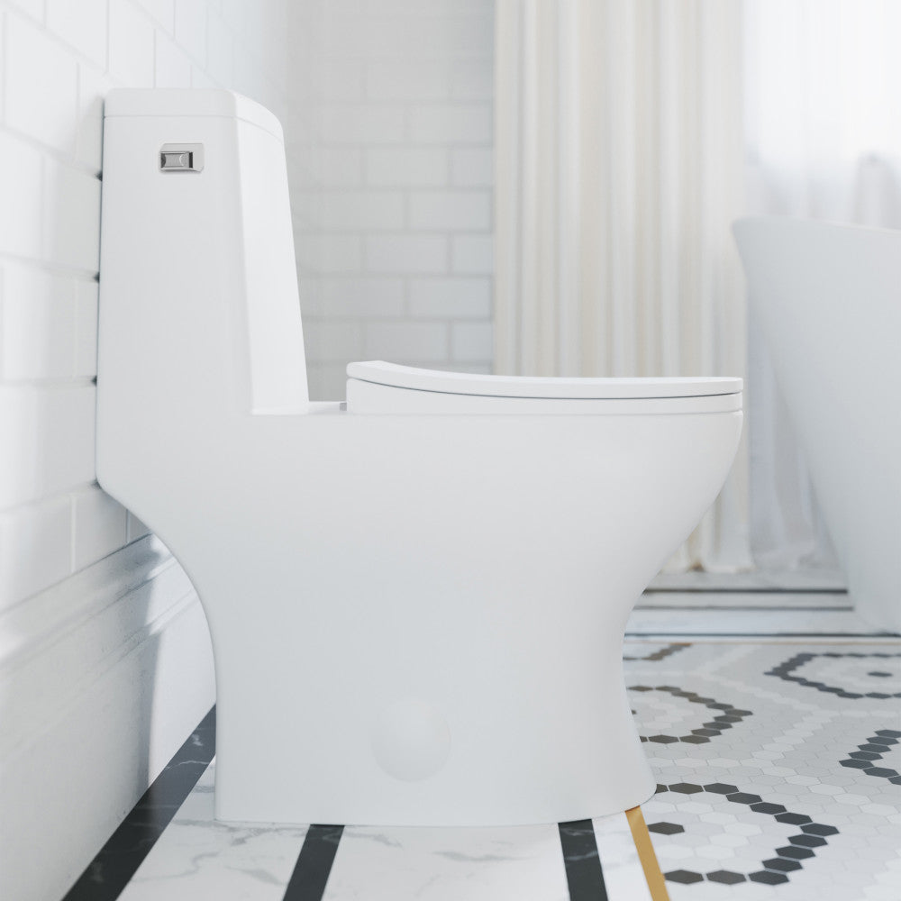 Ivy One-Piece Elongated Toilet Left Side Flush, 10" Rough-In 1.28 gpf