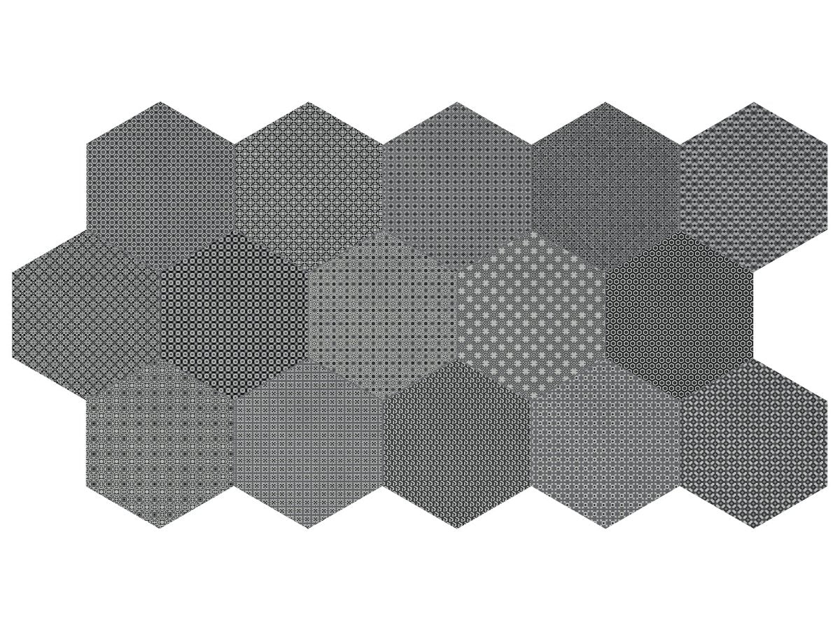 Anatolia Tile 8 In Hex Tapestri Silk 4500-0987-0 Blend Silk Blend Hexagon 8.5x8.5 - premium natural stone mosaic tile from Anatolia Tile, available at PoshHaus showroom in Keene, NH