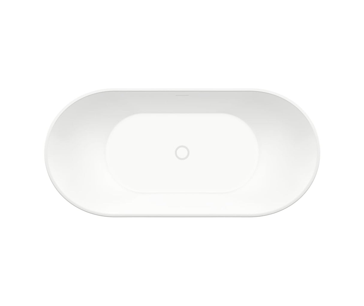 MAAX 107510-000-001-000 Mahaba 60 x 29 Acrylic Freestanding Oval Center Drain Bathtub in White