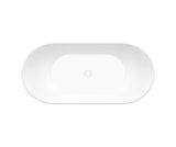 MAAX 107510-000-001-000 Mahaba 60 x 29 Acrylic Freestanding Oval Center Drain Bathtub in White