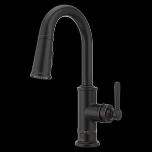 Port Haven Pull-Down Bar/Prep Faucet in Tuscan Bronze