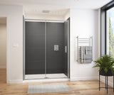 MAAX 135237-900-084-000 Connect Pro 55 ½-57 x 76 in. 6mm Sliding Shower Door for Alcove Installation with Clear glass in Chrome