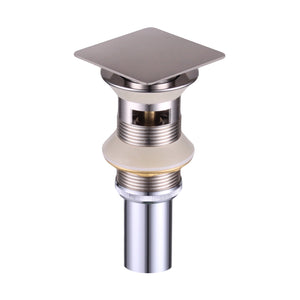 DAX Square Vanity Sink Pop-Up Drain with Overflow DAX-82013-BN