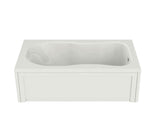 MAAX 101054-094-001 Topaz 6032 Acrylic Alcove End Drain Combined Hydromax & Aerofeel Bathtub in White