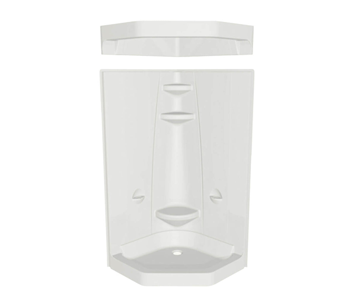 MAAX 102997-000-001-000 Freestyle 40 Neo-Angle 40 x 40 Acrylic Corner Center Drain One-Piece Shower in White