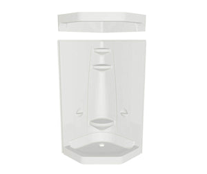MAAX 102997-000-001-000 Freestyle 40 Neo-Angle 40 x 40 Acrylic Corner Center Drain One-Piece Shower in White