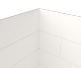 Swanstone MSMK84-3442 34 x 42 x 84 Swanstone Modern Subway Tile Glue up Shower Wall Kit in White MSMK843442.010