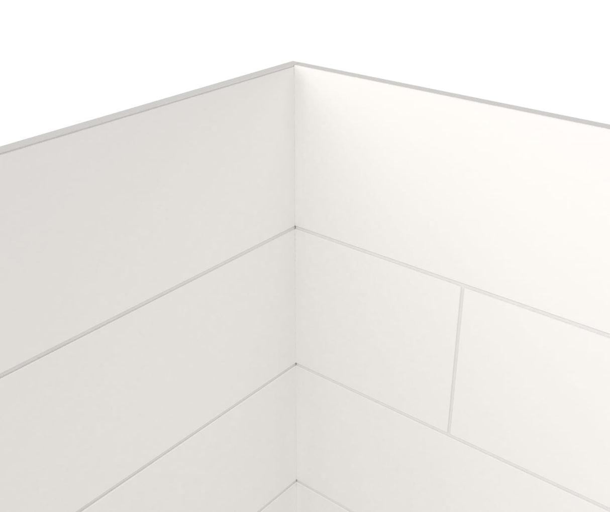 Swanstone MSMK96-3636 36 x 36 x 96 Swanstone Modern Subway Tile Glue up Shower Wall Kit in White MSMK963636.010