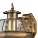 Elk 8601EW/89 Ashford 8'' High 1-Light Outdoor Sconce - Antique Brass