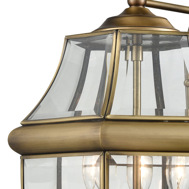 Elk 8603EW/89 Ashford 12'' High 3-Light Outdoor Sconce - Antique Brass