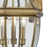 Elk 8603EW/89 Ashford 12'' High 3-Light Outdoor Sconce - Antique Brass
