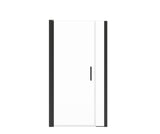 MAAX 138266-900-340-100 Manhattan 35-37 x 68 in. 6 mm Pivot Shower Door for Alcove Installation with Clear glass & Round Handle in Matte Black