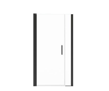 MAAX 138267-900-340-100 Manhattan 37-39 x 68 in. 6 mm Pivot Shower Door for Alcove Installation with Clear glass & Round Handle in Matte Black