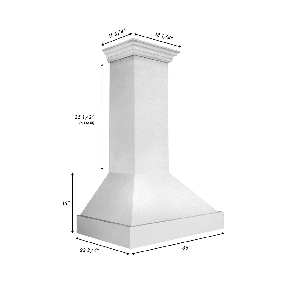 ZLINE 36 in. Kitchen Package with DuraSnow® Stainless Steel Dual Fuel Range and Convertible Vent Range Hood (2KP-RASSNRH36)