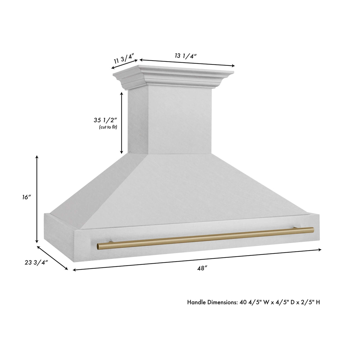 ZLINE Autograph Edition 48 in. Fingerprint Resistant Stainless Steel Range Hood (8654SNZ-48)