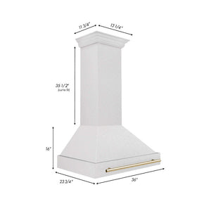 ZLINE Autograph Edition 36 in. Fingerprint Resistant Stainless Steel Range Hood with Stainless Steel Shell and Handle (8654SNZ-36)