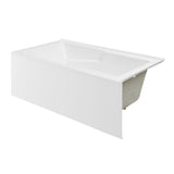 Claire 60" x 32" Right-Hand Drain Drain Alcove Tub with Corner Apron