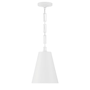 Brian Patrick Flynn for Crystorama Alston 2 Light Matte White + Antique Gold Mini Pendant 8685-MT-GA