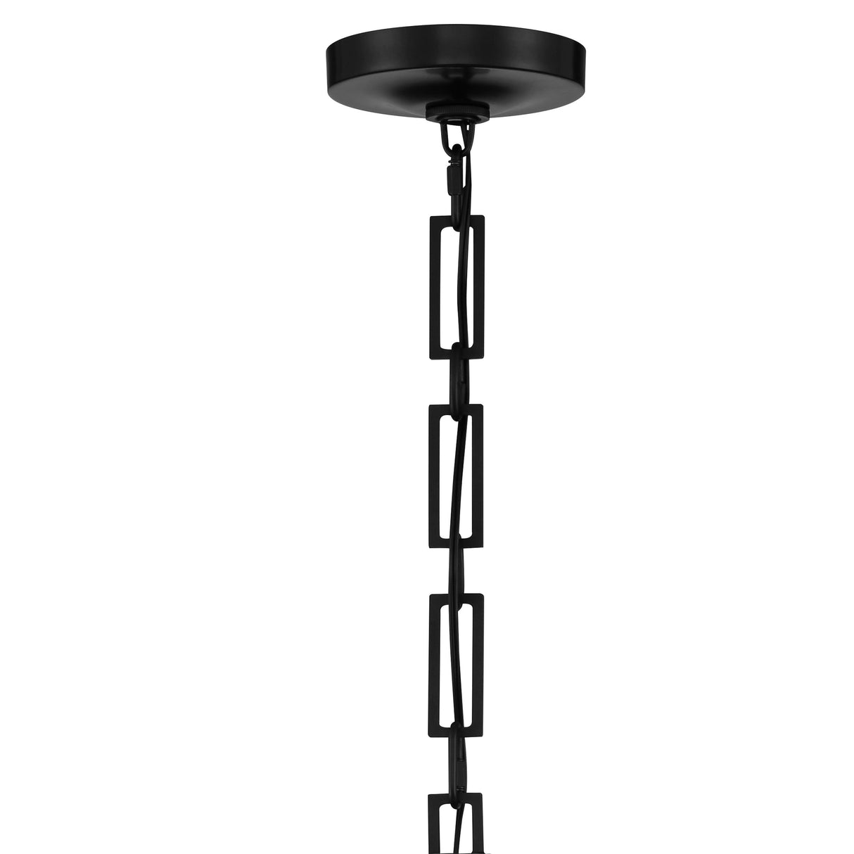 Brian Patrick Flynn for Crystorama Alston 6 Light Matte Black + White Chandelier 8686-MK-WH