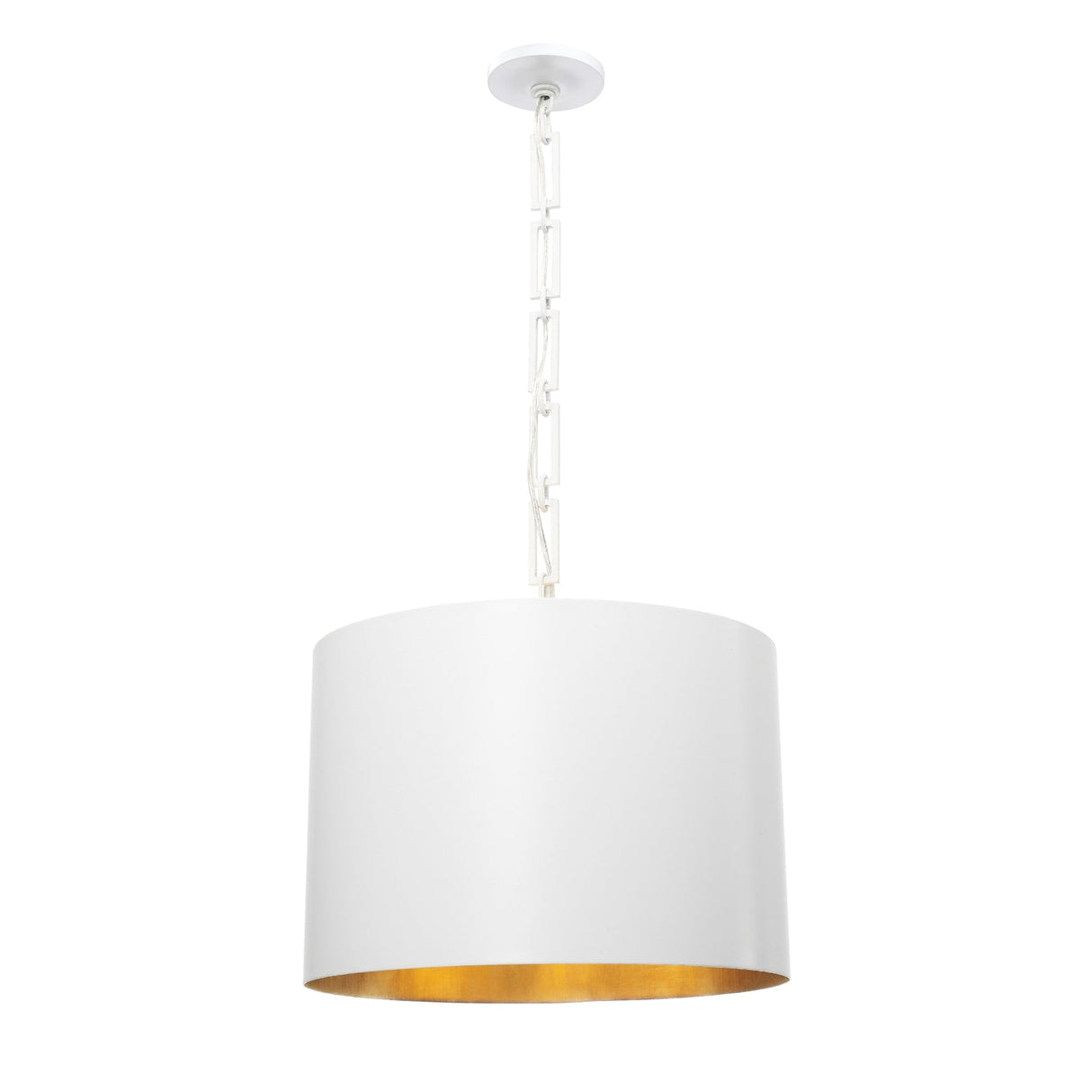 Brian Patrick Flynn for Crystorama Alston 6 Light Matte White + Antique Gold Chandelier 8686-MT-GA