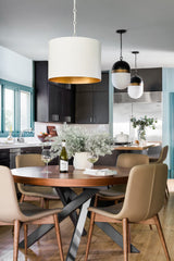 Brian Patrick Flynn for Crystorama Alston 6 Light Matte Black + White Chandelier 8686-MK-WH