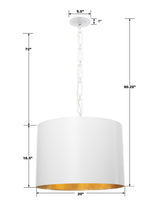 Brian Patrick Flynn for Crystorama Alston 6 Light Matte Black + White Chandelier 8686-MK-WH