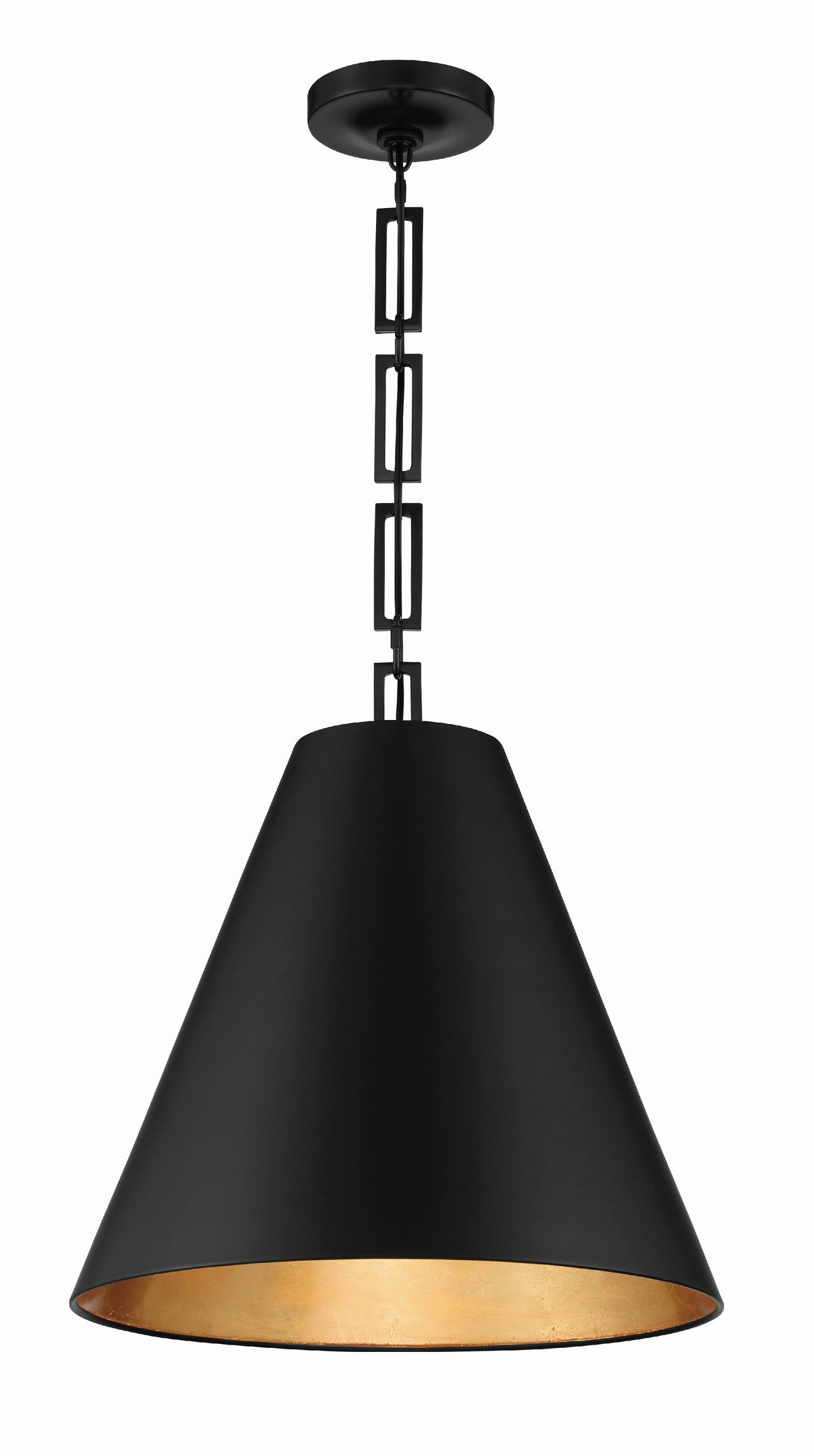 Brian Patrick Flynn for Crystorama Alston 3 Light Matte Black + Antique Gold Chandelier 8687-MK-GA