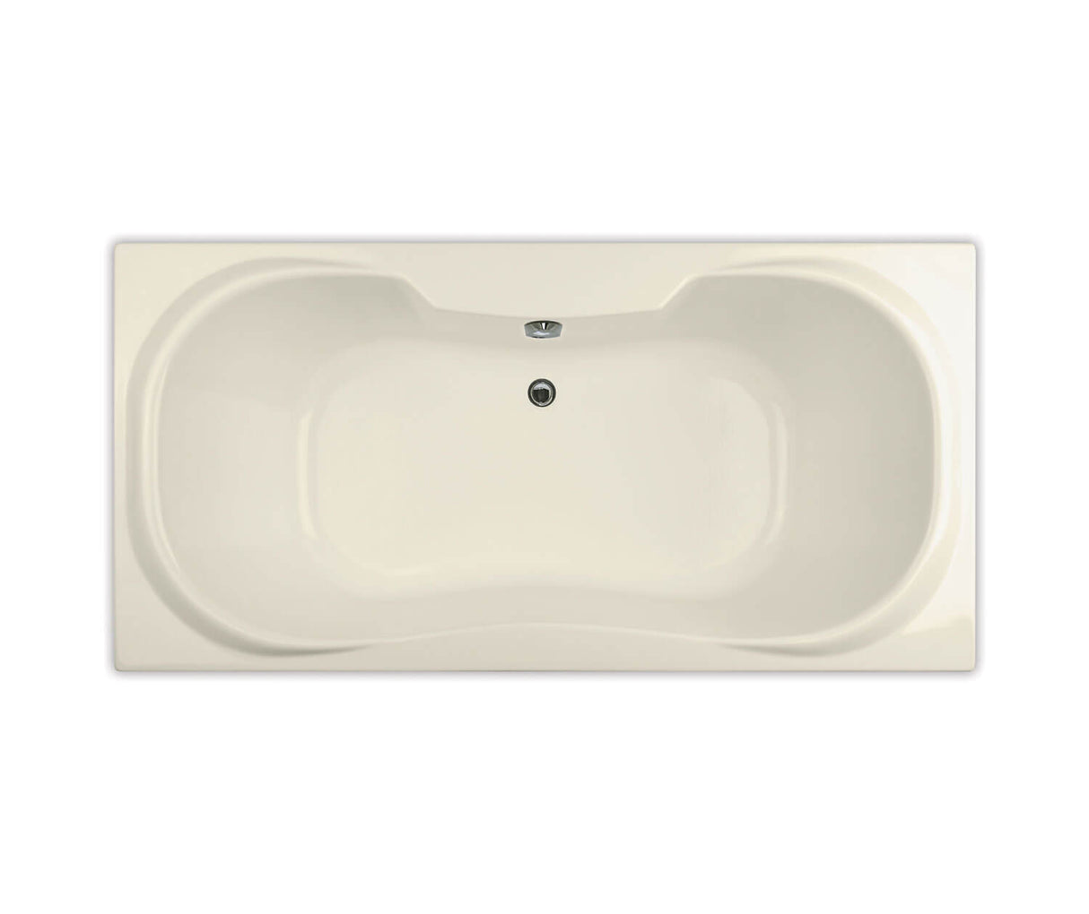MAAX 101227-091-004-000 Cambridge 72 x 36 Acrylic Drop-in Center Drain 10 Microjets Bathtub in Bone