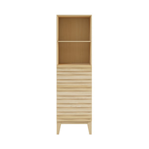 Cascade 17 x 17 x 60 Freestanding Linen Cabinet in Natural Oak