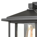 Elk 87131/1 Solitude 1-Light Sconce in Matte Black with Clear Glass