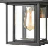 Elk 87131/1 Solitude 1-Light Sconce in Matte Black with Clear Glass