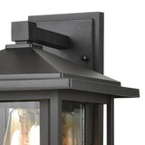 Elk 87131/1 Solitude 1-Light Sconce in Matte Black with Clear Glass